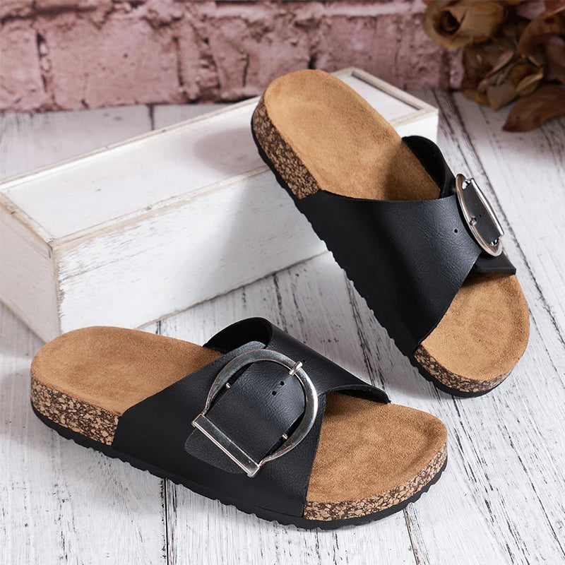 Bellevue | Chic Buckle Slide Mules