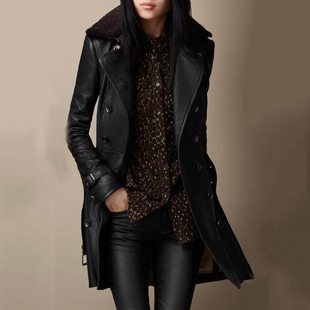 Victoria | Luxury Leather Coat