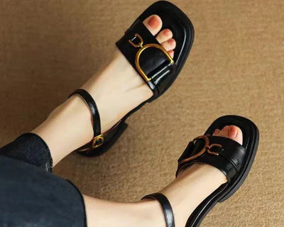 Amara | Stylish Buckled Flat Sandals