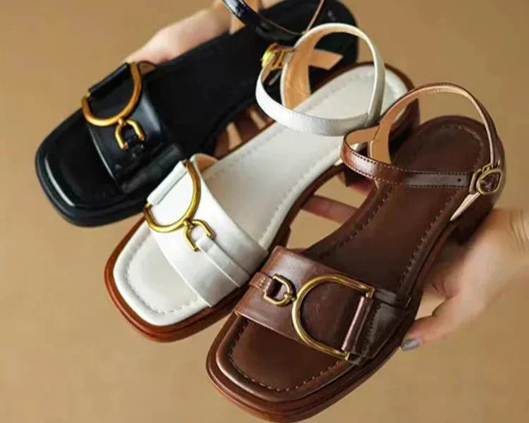 Amara | Stylish Buckled Flat Sandals