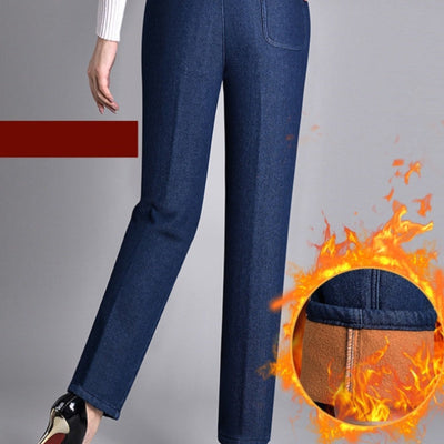 Sophia | Women's Jeans with Side Pockets and Elastic Waist