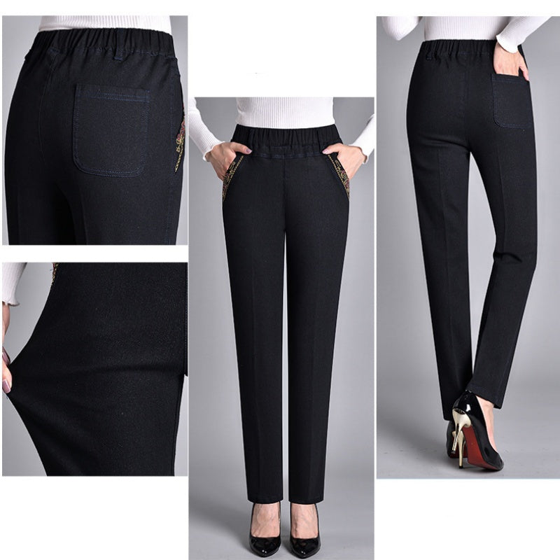 Sophia | Women's Jeans with Side Pockets and Elastic Waist
