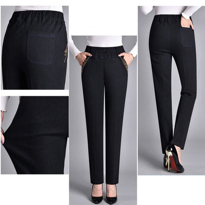 Sophia | Women's Jeans with Side Pockets and Elastic Waist